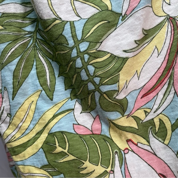 Talbots Cotton Self Tie Tropical Print Knee Length Dress Size MP - Picture 7 of 10